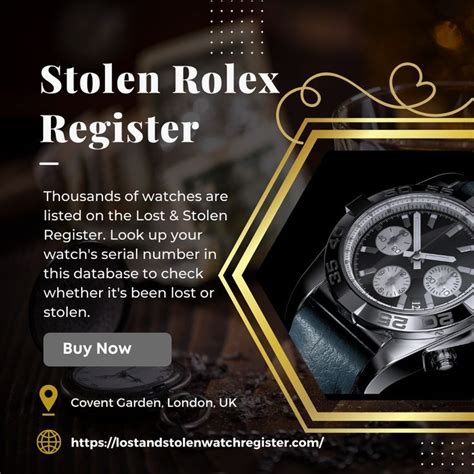 stolen rolex watch register|lost rolex database.